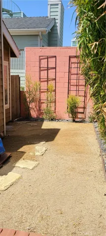 Back yard (colorful green turf to be placed soon).