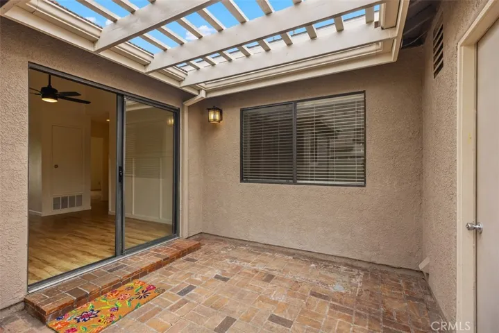 Glass slider from the kitchen eating area leading to the garage
