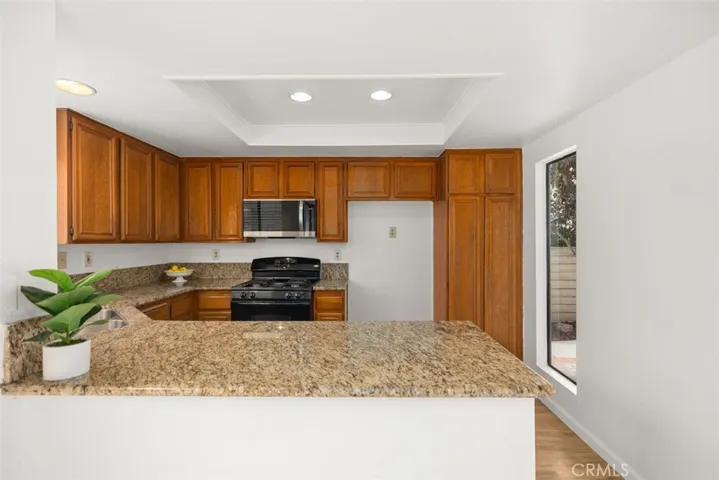Full view of the kitchen
