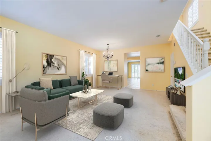 Living Room virtually staged