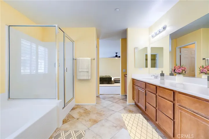 Master bathroom virtually staged