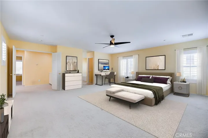 Master bedroom virtually staged