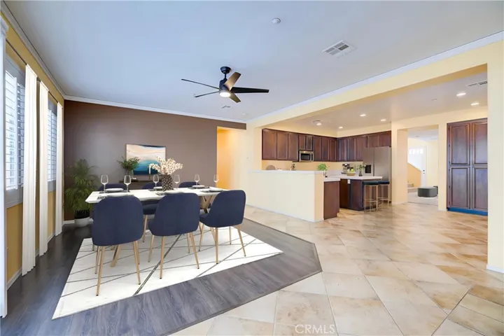 Dining Area virtually staged