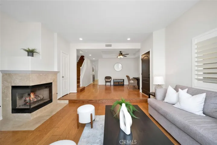 Living room facing kitchen