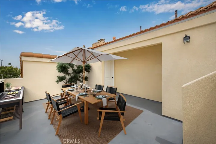 Digitally staged rooftop deck