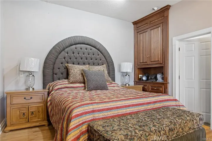 Studio apartment bedroom area
