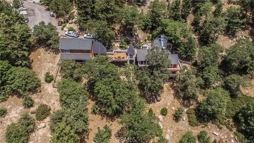 Drone view of property.