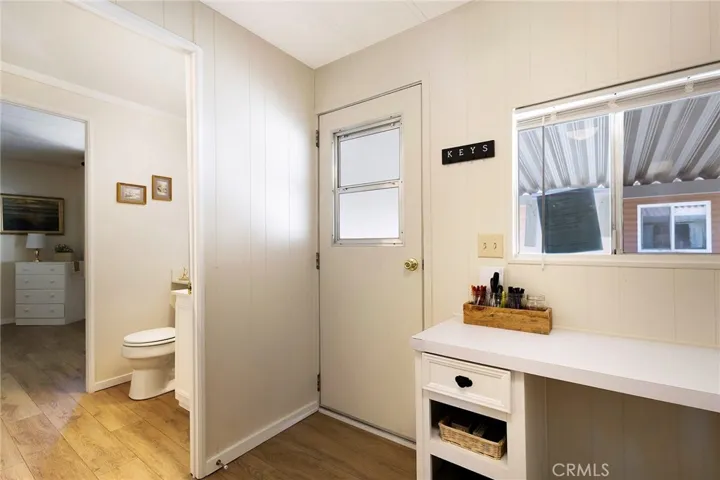 Built in desk in the large laundry/utility room
