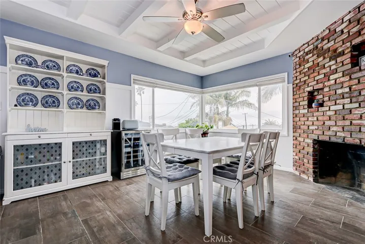 Dining area of kitchen with ocean view