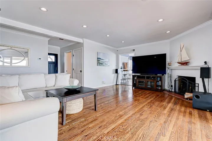 View of living room facing kitchen