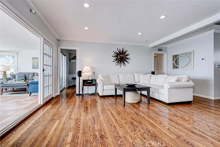 View of living room facing fourth bedroom/office
