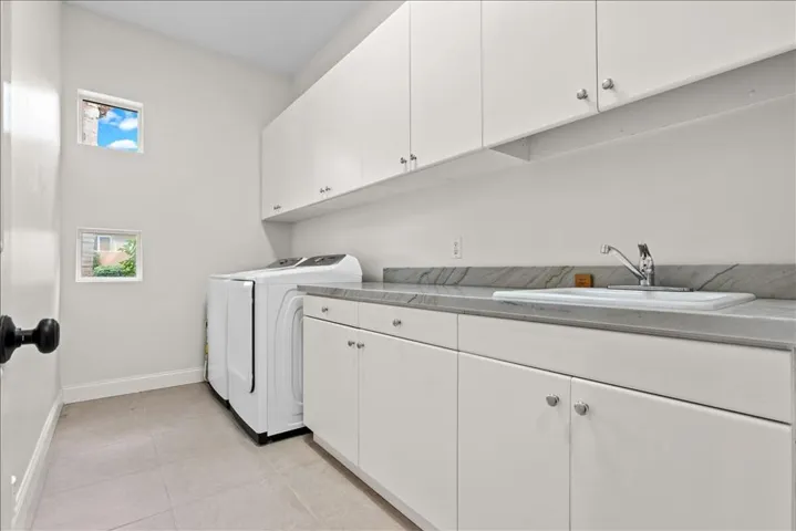 Spacious laundry room