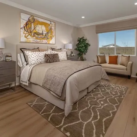 Photo Model Home Primary bedroom. Not photo reflecting homesite 575