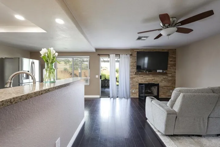 Living Room with Fireplace