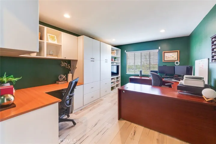 Executive Office with Built-In Cabinetry and Desk- OPTIONAL BEDROOM #4