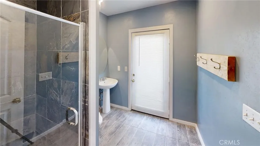 Pool bathroom, off office, exterior access