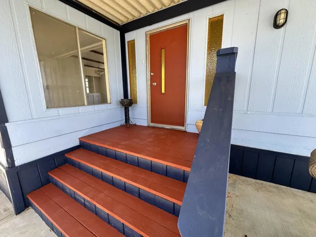 Front covered entry with new porch