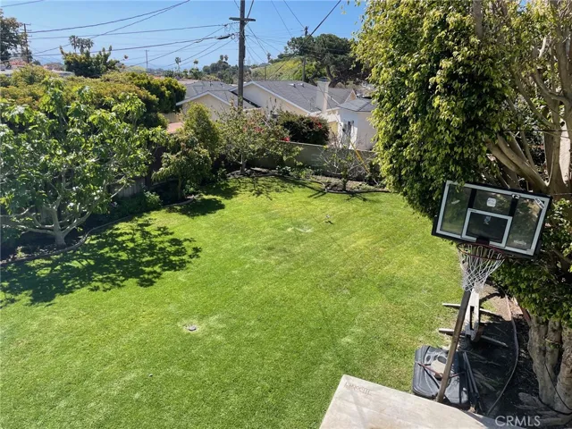 Automatic sprinklers and lots of fruit trees