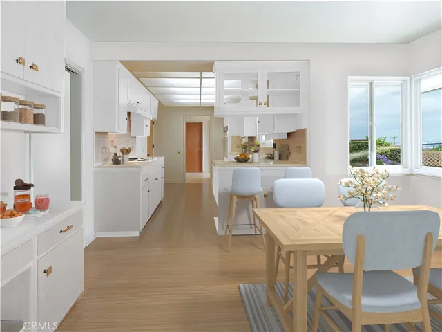 Virtual remodel and staged kitchen