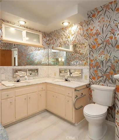 Primary bathroom double vanity