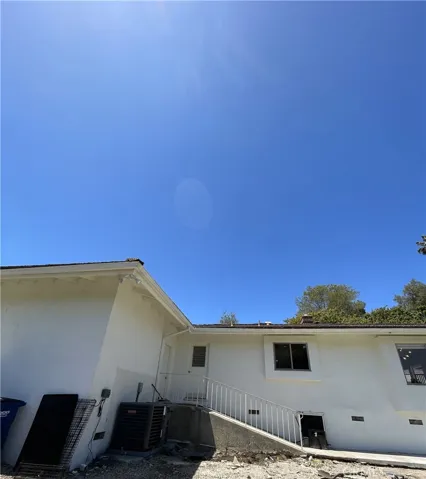 Back of house leading to garage