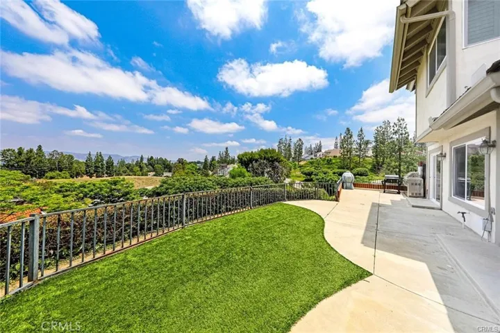 Backyard entertaining area with BBQ