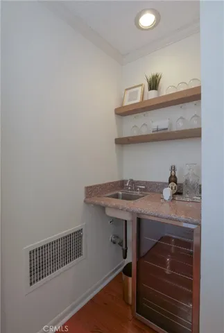 Wet Bar and Refrigerator in the Loft