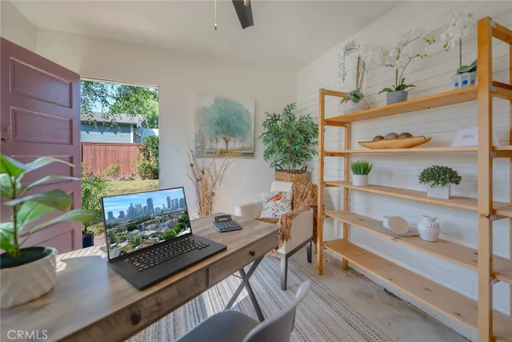Bonus room off garage makes a great office area but can be used as a craft room, tool room or sewing room.