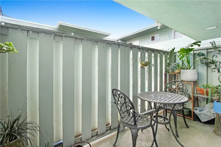 patio with fence covering