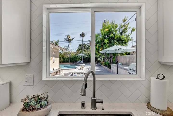 Pool Views from Kitchen Window