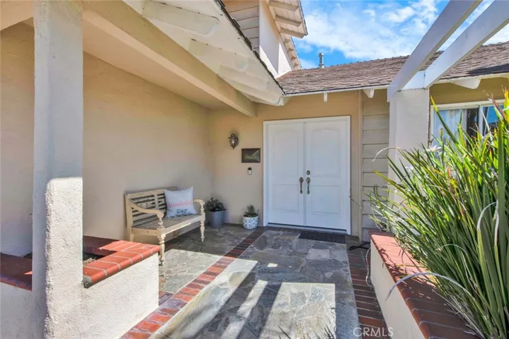 Covered Front Porch and Double Door Entry