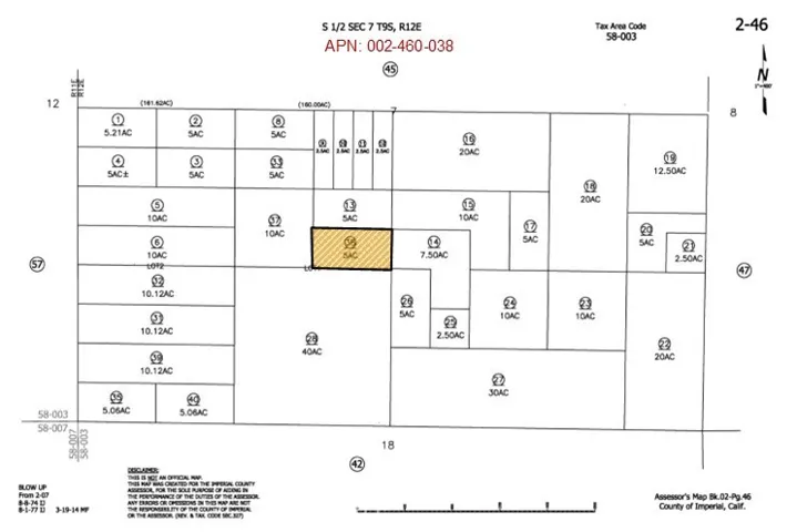 5 Ac Diagonal Trail, Niland, California 92257