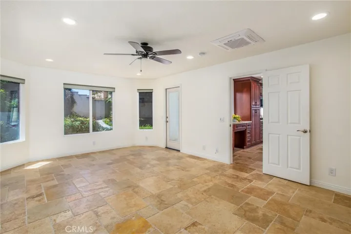Bonus room with door to outside backyard and door to family room