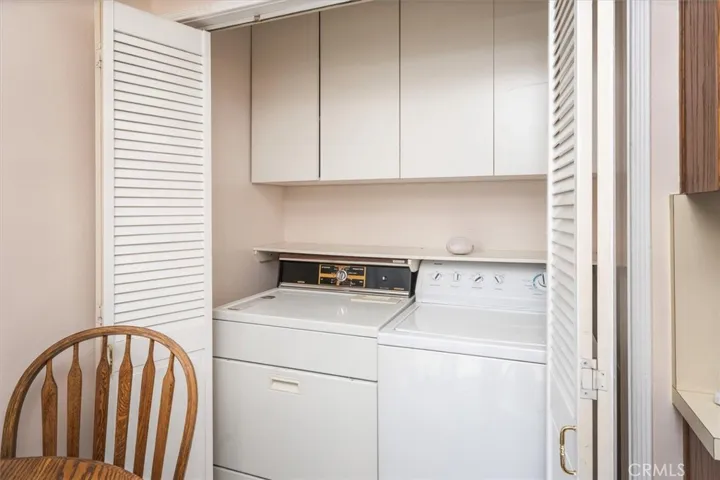 Laundry area in closet in Kitchen.