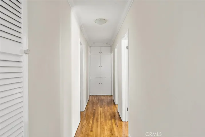 Two bedrooms on each side of the hallway