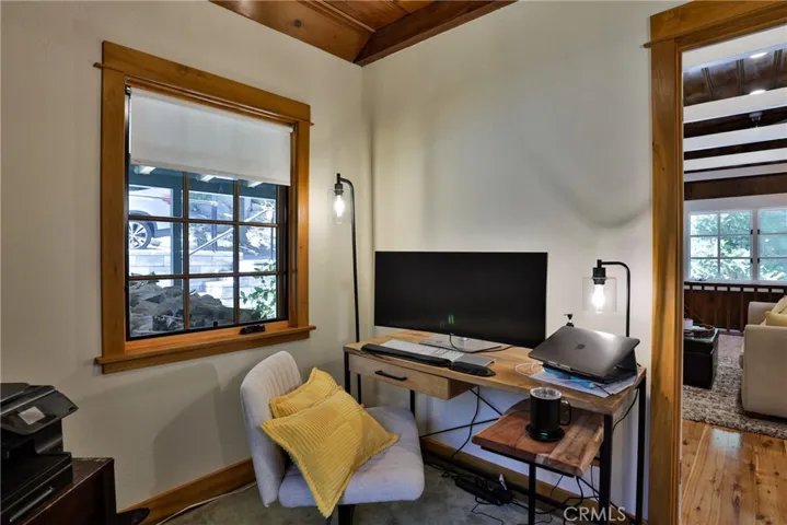 No closet door, but this is the other bedroom.