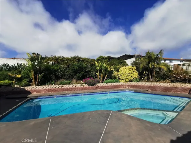 Heated swimming pool view