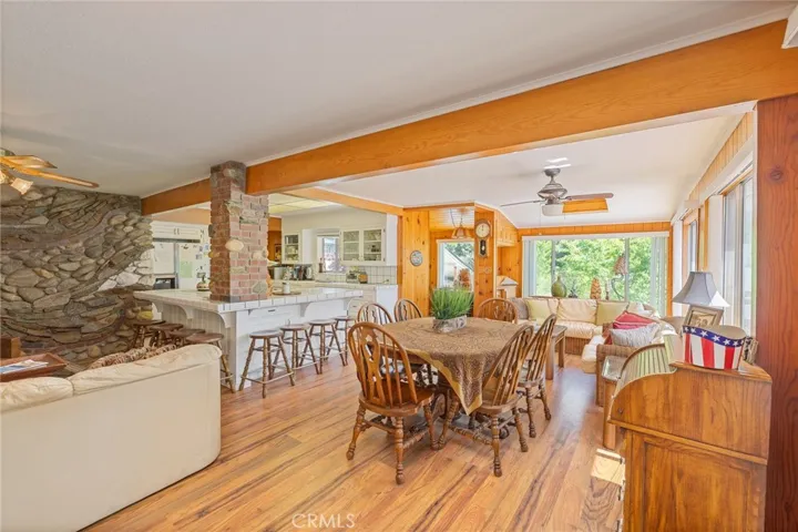 dining area breakfast bar and family room