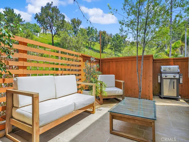 Another view of the backyard that faces the hillside.