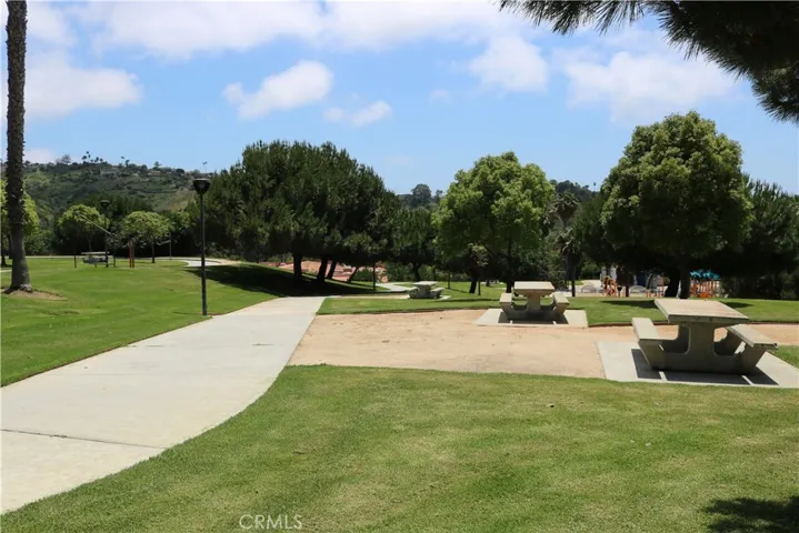 Walking trails and picnic benches located at Rancho San Clemente Sports Park.
