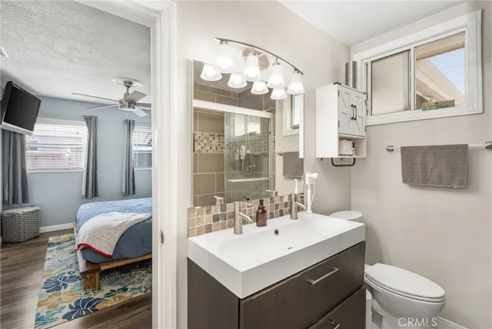 Remodeled Bathroom connected to Bedroom 1.