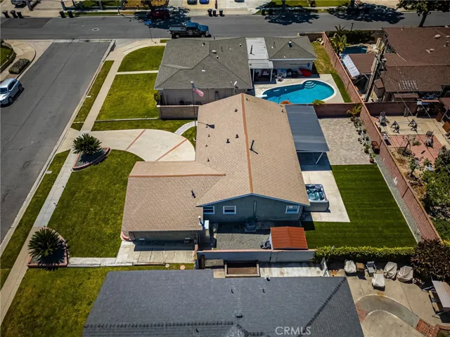 Aeriel view of East Sideyard.