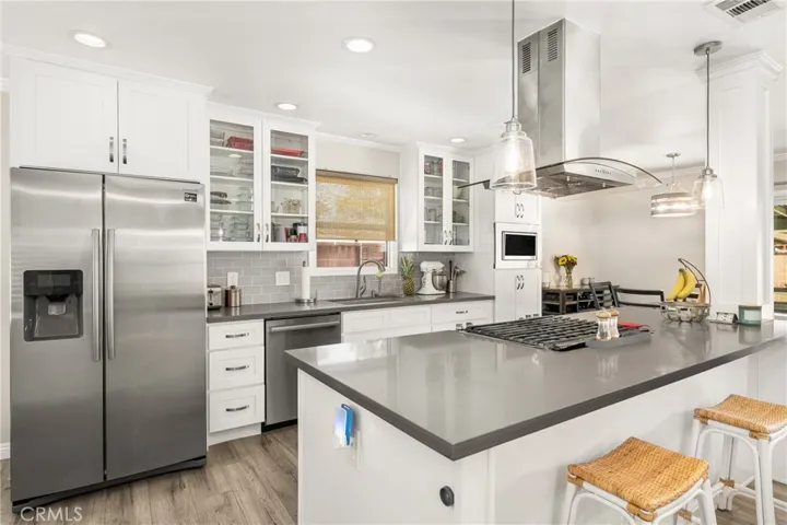 Stainless steel appliances.