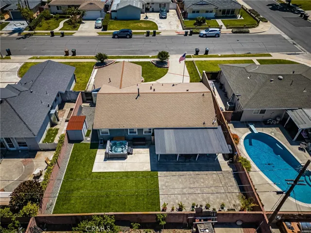 Aeriel view of the Backyard.