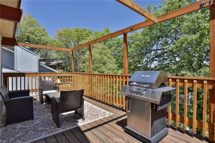Deck off living room.