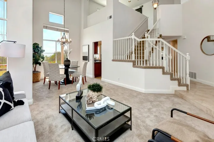 Another View of the Living & Dining Rooms Looking Upstairs to the Loft Area