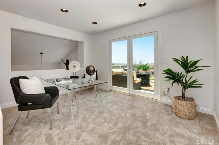 Loft Area Showing New French Doors Leading to a Large Balcony with Fantastic Views
