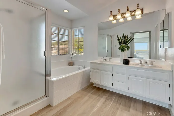 Master Bathroom with Separate Tub & Shower, New Paint & Luxury Waterproof Vinyl Flooring