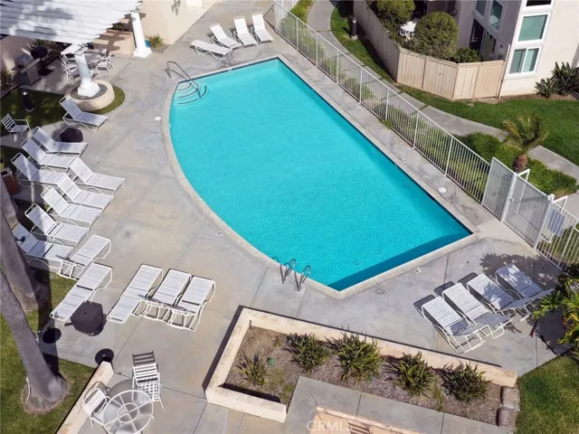 Aerial of community pool