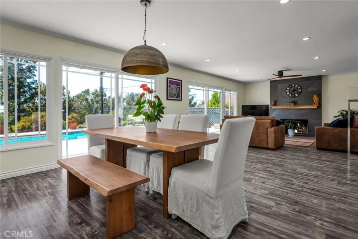 Spacious dining area.